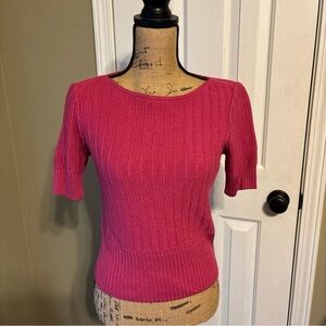 St. John Pink Crew Neck wool blend Sweater